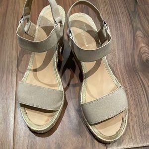 Beautiful beige espadrille sandals